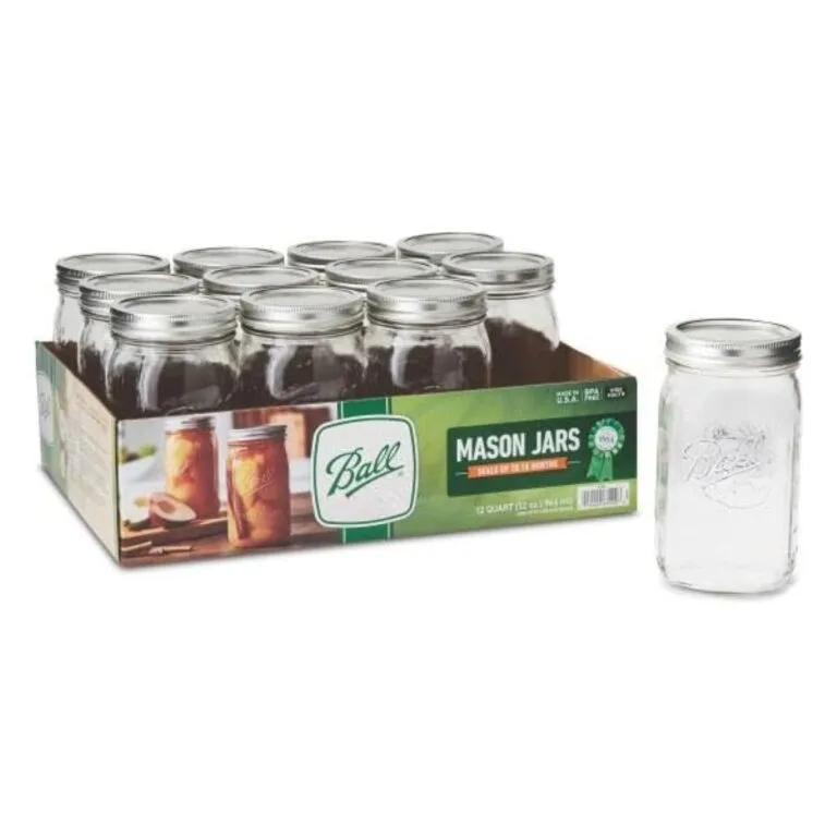 Wide Mouth 32oz Mason Jars 12-Pack