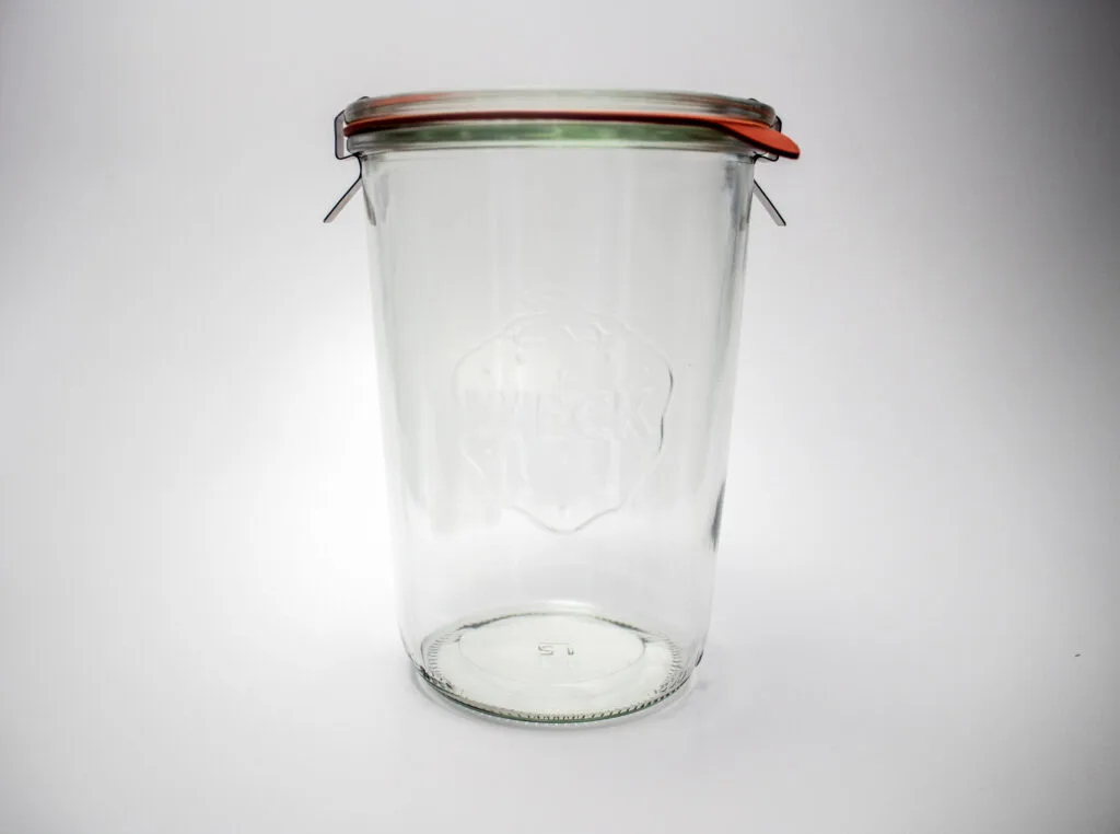Glass Jars with Glass Lids (Set of 6)